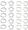 GOIYZTTR Anneaux Fendus en MéTal Anneaux Porte Clef Métal 4 Formes Différentes Porte-clés Faits Maison Anneau Porte-Clés en Forme Cœur Etoile Pomme Ovale