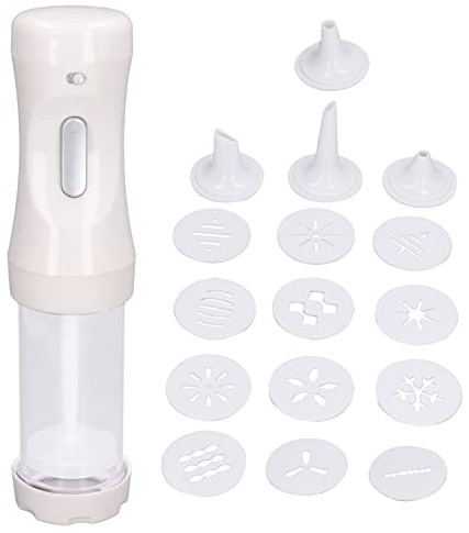 Kit De Presse à Biscuits électrique Avec 9 Disques Et 1 Pointe De Glaçage, Presse à Biscuits Pour Faire des Biscuits, des Choux, des Biscuits, des Décorations De Gâteaux Et D'autres Décorations De Pât
