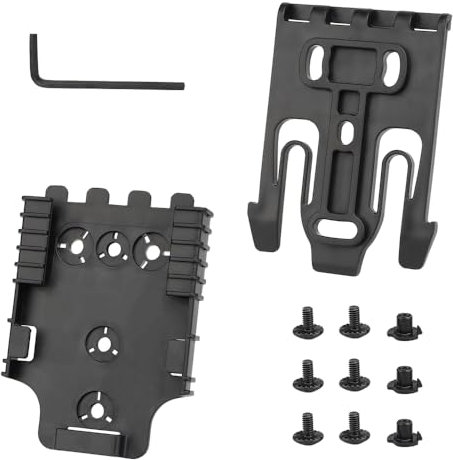 Gunyoo Kit de Cierre rápido, con Base adaptadora QLS19 y QLS22 Hebilla de Cierre rápido, para Funda de Trabajo de conexión rápida y Accesorios (Negro)