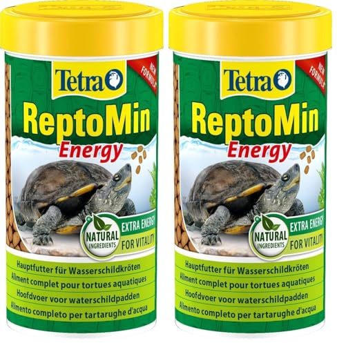 Tetra ReptoMin Energy alimento para Tortugas - Alimento Premium equilibrado y Rico en nutrientes con Krill y camarones, Lata 250 ml (Paquete de 2)