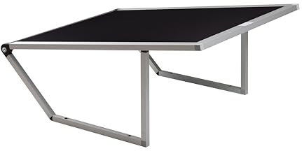 PreGaRo® Mährobotergarage mit klappbarem Dach. Maße innen 82x62x25x35 (LxBxHh+Hv) PG100Sw Schwarz