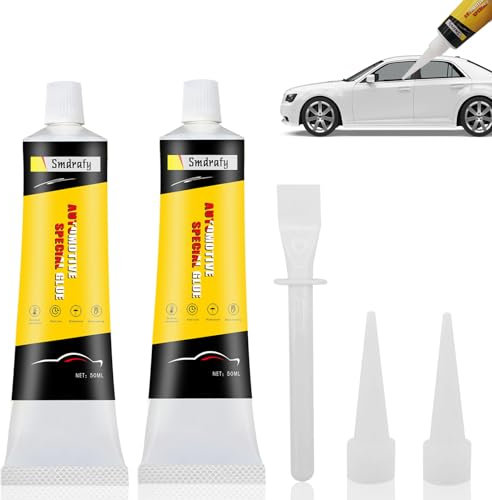 Colle Carrosserie Voiture,2 PCS Colle pour Vitres Voiture,Mastic d'étanchéité Carrosserie,Colle pour Fenêtres Voiture,Portes Voiture,Résistant à la Chaleur,Durcissement Rapide,Scellé et étanche