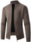 Trachten Herren Jacke, Cardigan Herren Lang, Strickmantel Full Zip Trachtenjanker Gestrickt Dickere Fleecejacke Rollkragen Warme Freizeit-Jacke Einfarbig Trachten Sweaters Regular Fit Freizeit