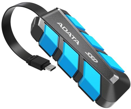 ADATA SC740 External Solid State Drive 500GB, USB 3.2 Gen2 USB-C External Portable SSD - up to 1050 MB/s