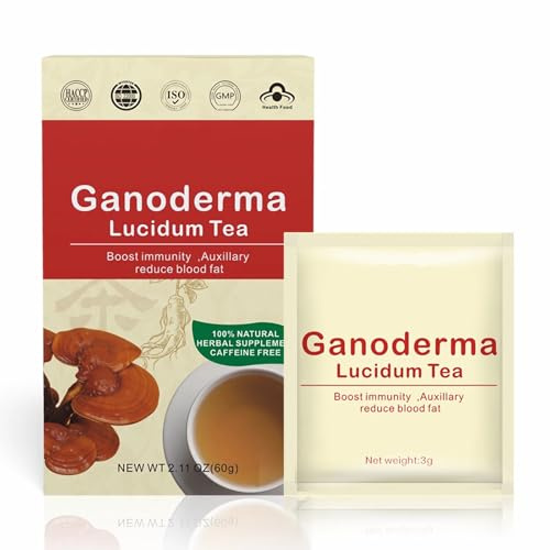 XFLHXY Té de Ganoderma Lucidum para El Sistema Inmunitario - Té de Hongo Reishi Orgánico para Un Bienestar y Vitalidad Naturales, 20 Bolsitas
