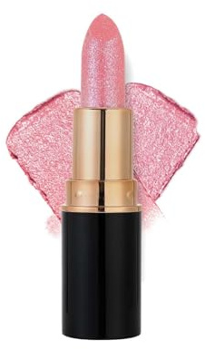 Rouge à lèvres à paillettes métalliques 3,5 g – Rouge à lèvres diamant brillant à paillettes brillant léger hydratant longue durée imperméable et résistant aux taches (B)