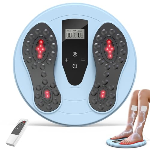 Stimulateur Circulatoire Rechargeable, Circulation Sanguine Jambes, Thérapie par lumière rouge + EMS + TENS, Double effet stimulant sur la circulation sanguine et apaisant sur la douleur
