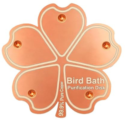 Générique Bird Bath Copper Disk - koppar 3,94 tum, reningspanel | väderbeständig | Fågel badrenare för bakgård trädgård hemmaägare trädgårdsmästare entusiaster