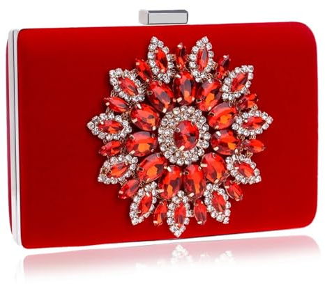 AKDJGFP Blommor kvällsväska diamant kristall blomma kvällsväskor kuvertväska styling dag kopplingar dam bröllop kvinna strass plånbok