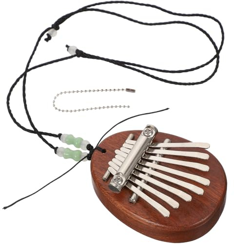 SWETRACE Kalimba de Madera de 8 Teclas para Principiantes, Mini Piano de Pulgar Ligero con Cuerda Colgante Adecuado Adultos en Juegos y Presentaciones