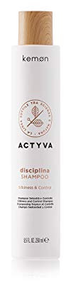 Kemon - Actyva Disciplina Shampoo, Idratante e Districante per Capelli Ricci e Crespi, con Acido Ialuronico e Olio di Mandorle, Effetto Seta - 250 ml