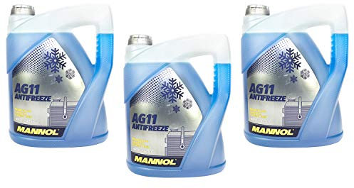 MANNOL Frostschutz Konzentrat blau SAE J1034 Longterm Antifreeze AG11-40°C 3 Stück á 5 Liter
