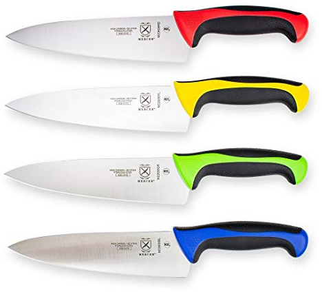 Mercer Culinary Mercer Cutlery Millennia 8 Chef's Knife Color-Coded | 4-Piece Knife Set, High Carbon