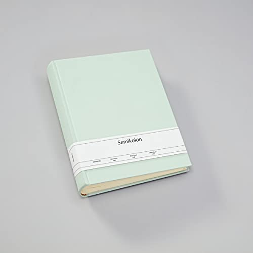Semikolon 363979 Foto-Album Classic Large - 24,5 x 30,5 cm - 130 Seiten cremefarben, für 260 Fotos - moss pastell-grün