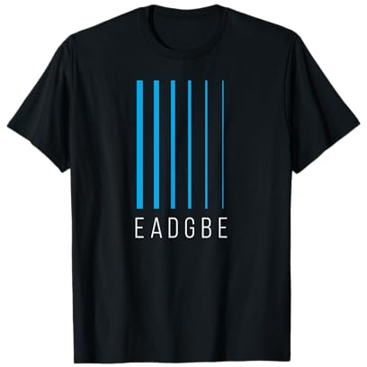 EADGBE Guitare 6 cordes et guitariste T-Shirt