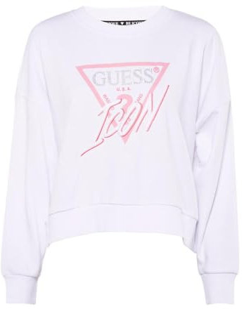 GUESS Sweat Blanc/Rose Femme Icon Blanc XL