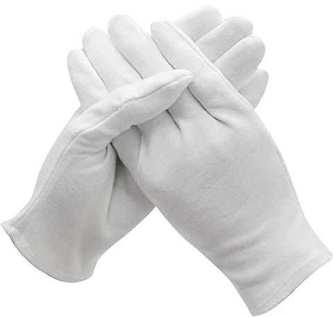 OSALADI 12 Paar Feuchtigkeitsspendende Handschuhe Mikrofaser-handschuhe Anti-handschuhe Prüfungshandschuhe Für Mechaniker Chemikalienhandschuhe Arbeit Weiß Schutz Baumwoll-handschuhe