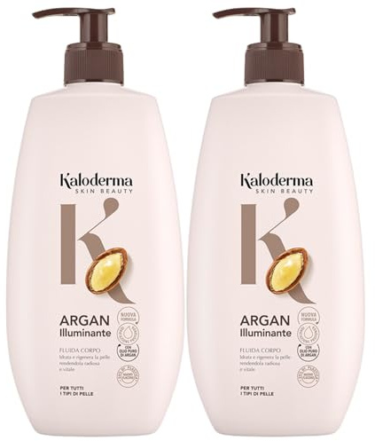 Crema Fluida Corpo, ARGAN Illuminante, Per Tutti i Tipi Di Pelle. Idrata e Rigenera La Pelle Rendendola Radiosa e Vitale 400ml (2 Flaconi)