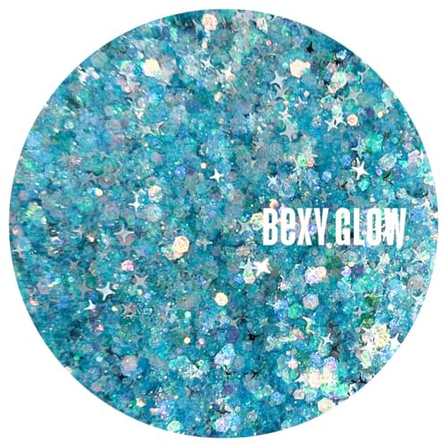 Bexy Glow Colour Acrylic Powders Skinny Dip | Cool for the Summer Acrylic Nail Collection | Professional Acrylic Nail Powder | Glitter Acrylic Nail Powder | Blue Acrylic Nail Powder | 20g