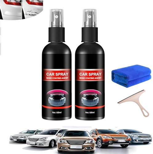 Nurafix Nano bilspray, repborttagare – bilrepor reparationsspray (2 st) – 100 ml