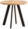 Wohnling Esszimmertisch 80x80x75 cm Mango Massivholz Esstisch Modern, Küchentisch Massiv mit Metallbeinen, Holztisch Esszimmer Rund, Kleiner Speisetisch Holz