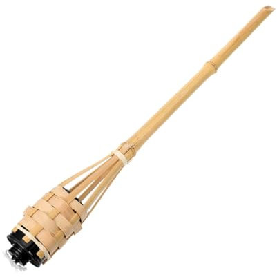 Operitacx Antorcha De Bambú Para Exteriores Lámpara De Aceite Decoración De Jardín Diseño De Festival Antorcha Tejida De Bambú Multifunción Iluminación De Jardín Ambientación De