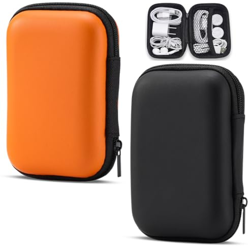 2Pezzi Custodia per Hard Disk Esterno 2.5'',Custodia Hard Disk Esterno 2.5per SDD HDD caso,Memoria Esterna Portatile Disco Esterno Protettiva Borsa Antiurto Rigida Cover Case,porta hard disk esterno