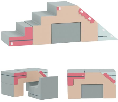 AIYAPLAY Set di 2 mattoncini da costruzione in schiuma per bambini, con effetto velluto, per arrampicata, set di mattoncini da costruzione, colorati