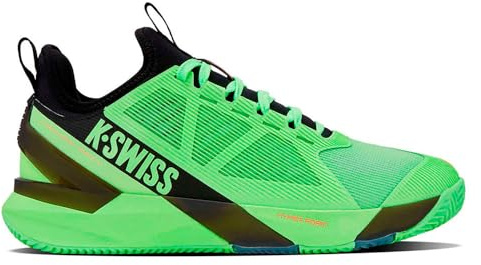 K-Swiss Scarpe da Tennis K-Frame Speed Rublo Clay da Uomo, Morbido Neon Verde Nero Neon Lava, 43 EU