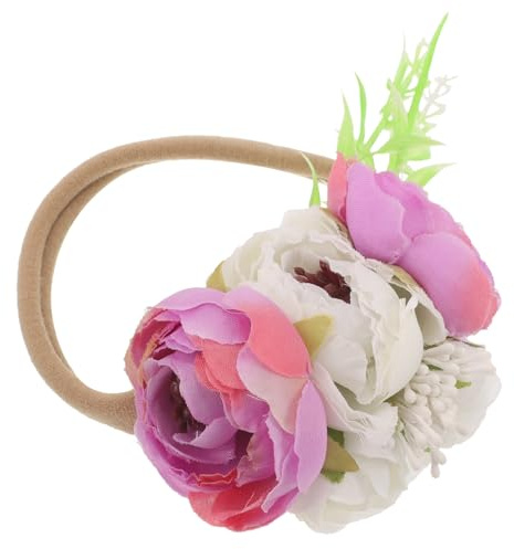 ifundom Fascia per Chioma Neonata Elastica Fiore, Cerchietto Floreale per Piccoli, Accessorio Chioma Leggero e Sicuro per Feste, Compleanni e Servizi Fotografici