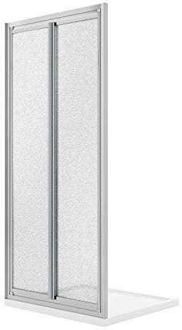 Idralite Duschtür 80CM H185 Strukturglas C mit Saloon doppel-Schwenktür Öffnung Mod. Clint