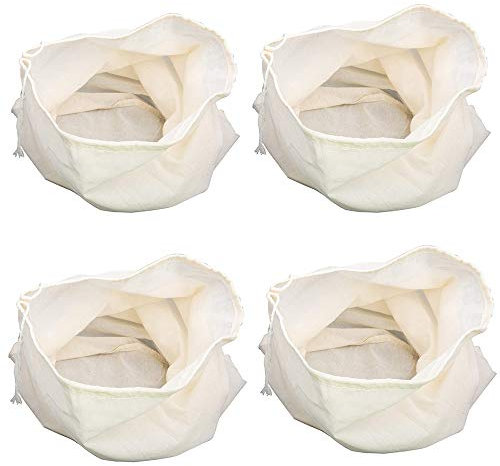 4Pcs Straining Bag Muslin Bags for Straining Filtering Wine Beer Jam Marmalade Home Brew & Boiling Hops(2 Size)