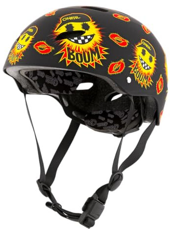 O'NEAL | Mountainbike-Helm | Kinder | Enduro All-Mountain | ABS Schale, Fidlock Magnetverschluss, große Ventilationsöffnungen | Dirt Lid Helmet Youth Emoji | Schwarz Gelb | Größe M