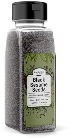 Unpretentious Black Sesame Seeds, Whole, Natural, and Nutty Flavor (21.6 Ounce)