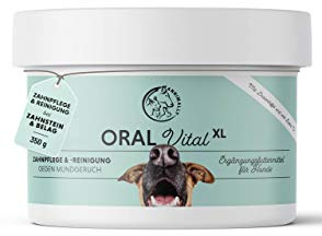 Annimally Zahnpflege Pulver für Hunde I Mittel gegen Zahnstein Hund - Natürliche besonders effektive Zahnreinigung bei Gelben Zähnen, Mundgeruch und Plaque (350 g XL)