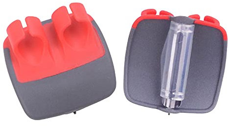 Rabot à Doigts en Acier Inoxydable éplucheur à Doigts Large Bouche éplucheur de Fruits Orange éplucheurs de légumes Accessoires de Cuisine (rouge)