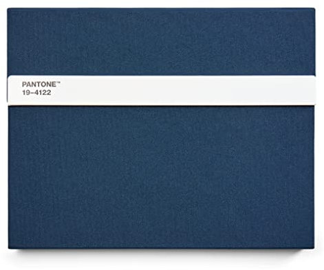 Pantone Notizbuch liniert, mit Stift und Lineal, 160 Seiten, Außenbemaßung LxBxT 240 x 190 x 20 mm, Dark Blue 19-4122