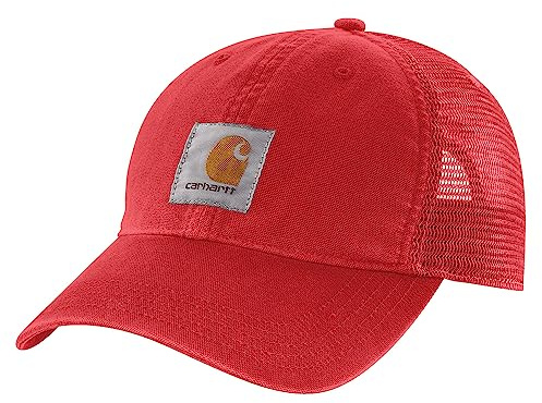 Carhartt Herren Canvas Mesh-Back Cap Baseballkappe, Rote Scheune, Einheitsgröße
