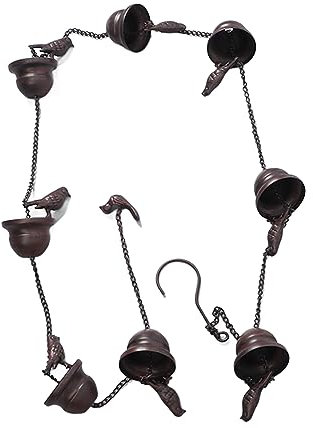 Rain Chain, 5.5 Feet Easy Hanging Multifunctional Mobile Birds Rain Chain for Garden Sheds