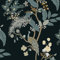 Fiula Bird Self Adhesive Wallpaper 41CMx3M Peel and Stick Wallpaper Floral Contact Paper Wall Paper Decorative Furniture Sticker Vinyl Wrap Waterproof for Bedroom Living Room Grey Yellow Black