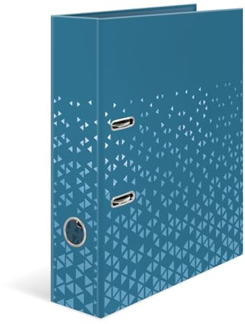 HERMA Raccoglitore ad anelli A4 blu, confezione da 5, dorso da 70 mm, resistente, con motivo a fantasia, finitura lucida e stampa interna, raccoglitore ad anelli per bambini, cartella di archiviazione