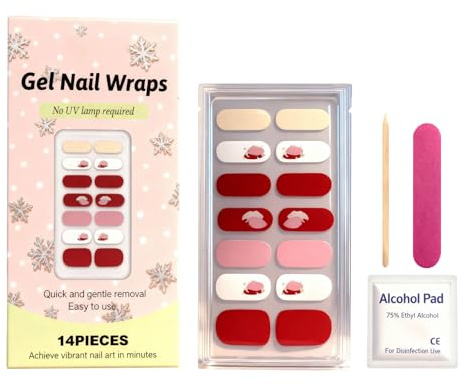 Stickers Pour Ongles En Gel 14 Autocollants Décoratifs Adhésifs