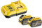 Dewalt XR Flexvolt DCB118X2-QW Battery Starter Set (Consisting of 2 x XR Flexvolt Batteries 54 V, System Quick Charger, as Starter Set for The 54 V Series from Dewalt, Also Suitable as a Supplement),