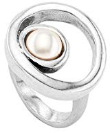 UNOde50 Anello in lega di metallo placcato in argento Sterling con cristallo perlato