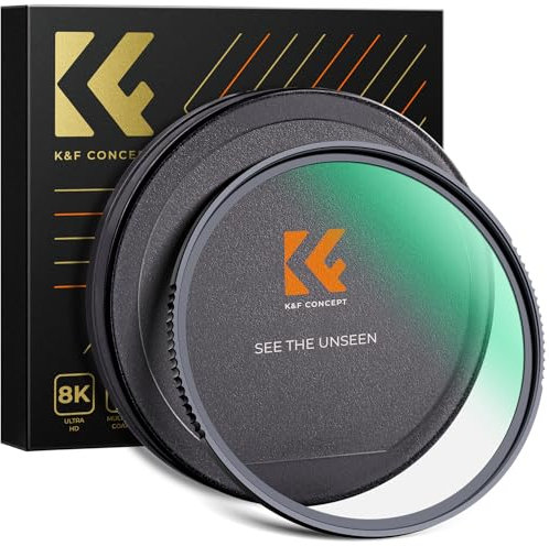 K&F CONCEPT UV Filter 77mm,9H Härte Schutzfilter,Sturzschutz (Nano Xcel)