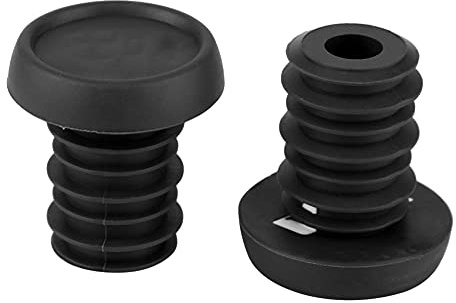Uxsiya 1 Pair Handlebar End Rubber Handlebar End Plugs Bike Rubber Handlebar Plugs for 22.2mm Handlebar(ODI stopper black)