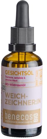 benecosBIO Gesichtsöl BIO-Wildrosenöl WEICHZEICHNER:IN - Trockene, sensible & unreine Haut
