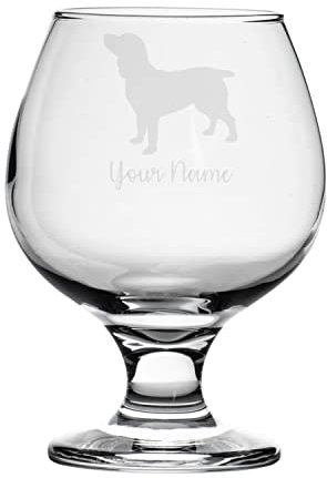 Personalised Boykin Spaniel Engraved Brandy Snifter Glass, Dog Gift for Women, Gift for Men