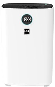 BOLD Luftreiniger - True Hepa 13 Feinstaub-Filter, Ionisator, 4-fach Filter, Smart Home App (43m² | Allergiker geeignet | 99,97% Effektivität | Nachtmodus | UVC-Desinfektion | Automatisierbar) 10647