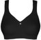 Susa BH Damen ohne Bügel Capri I Damen-BHS mit gemoldeten Cups & Stützblenden I Schönes Hautgefühl, optimale Passform I Hoher I schwarz I 90F